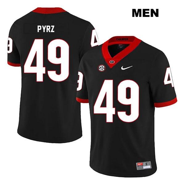 Georgia Bulldogs Men's Koby Pyrz #49 NCAA Legend Authentic Black Nike Stitched College Football Jersey LHT2456QA
